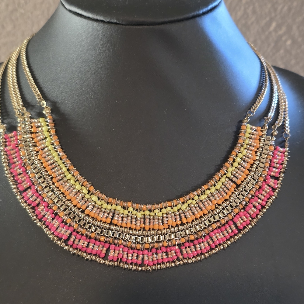 Vintage Versano Multicolor Beaded Necklace